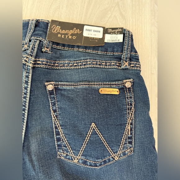 Wrangler Women’s Retro Mae Bootcut Jeans Mid-Rise Dark Wash Sz 1/2 x 34 NWT - Picture 8 of 11